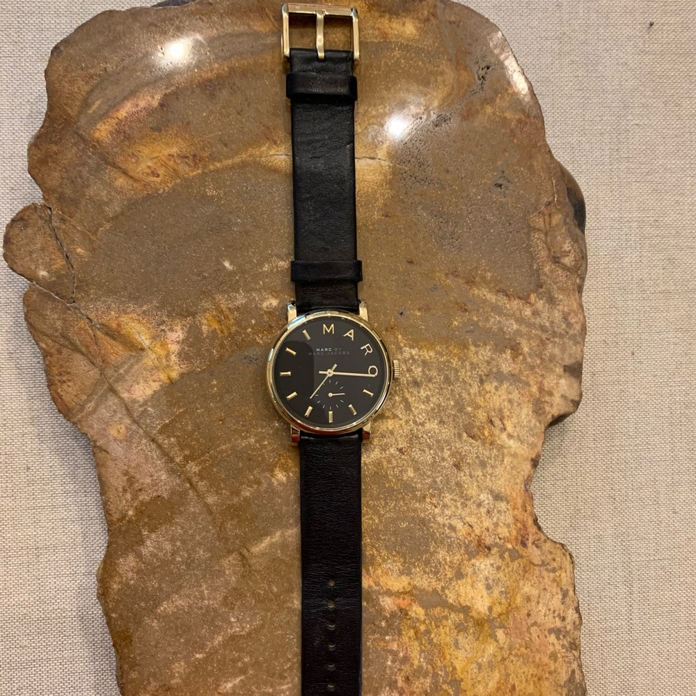Marc Jacobs Black Leather Watch